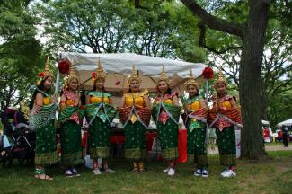 Laotian Community Center of RI Dancers in traditional costume