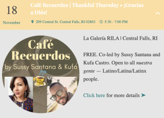 November 2021 Cafe Recuerdos Flyer