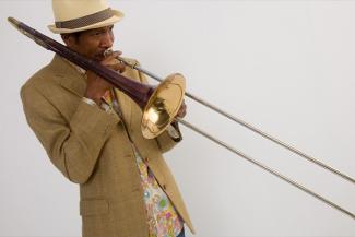 William Cepeda with trombone