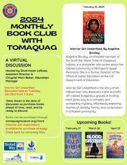 2024 Monthly Book Club With Tomaquag