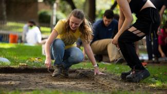 Brown University student archaeologists