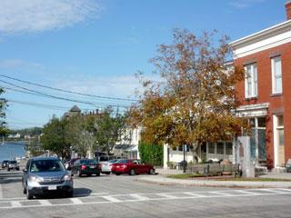 Streetscape in Blackstone Valley RI