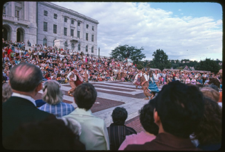 audience watching festival
