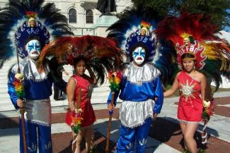 costumed dancers